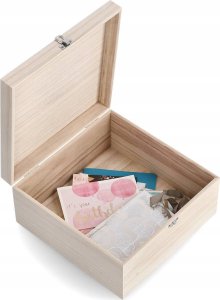 Zeller Zamykana skrzynka drewniana, 26 x 26 x 12,5 cm 3