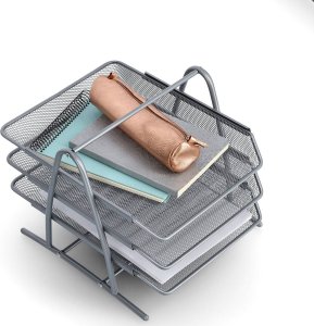 Zeller Piętrowa tacka na dokumenty z papierowej siatki 6