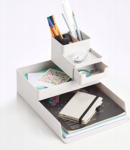 Zeller Organizer na biurko z plastiku, 11,2 x 15,5 x 9,5 cm 4
