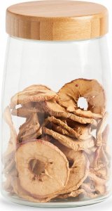 Zeller Szklany słoik ze szczelną pokrywką z bambusa, 1600 ml 2