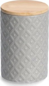 Zeller Żłobiony, ceramiczny słoik z wieczkiem, na produkty sypkie, 770 ml 1