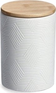 Zeller Żłobiony, ceramiczny słoik z wieczkiem, na produkty sypkie, 770 ml 1