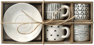 Zeller Zestaw filiżanek do espresso w geometryczne wzory, 70 ml 5