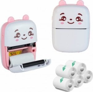 Drukarka etykiet ExtraLink EXTRALINK EPP-001 PORTABLE MINI PRINTER PINK + PAPIER TERMICZNY SAMOPRZYLEPNY 5 SZT 1