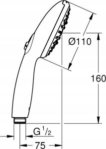 Słuchawka prysznicowa Grohe słuchawka prysznicowa, 3 strumienie Tempesta 110 chrom 28419003 2