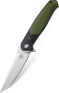 Bestech Knives Nóż składany Bestech Swordfish Liner Lock Satin D2 Black & Green G10 BG03A 1