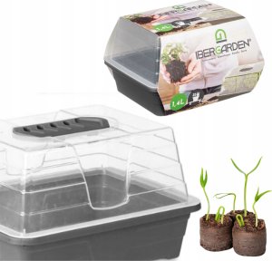 Ibergarden Miniszklarnia plastikowa, rozsadnik domowy, 17,4 x 21,5 x 12,8 cm 6