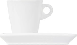 Vessia Porcelanowa filiżanka do kawy z prostokątnym spodkiem, biała, 180 ml 3