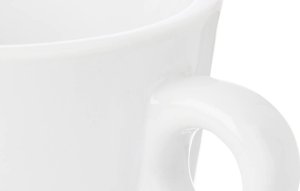 Vessia Porcelanowa filiżanka do kawy z prostokątnym spodkiem, biała, 180 ml 4