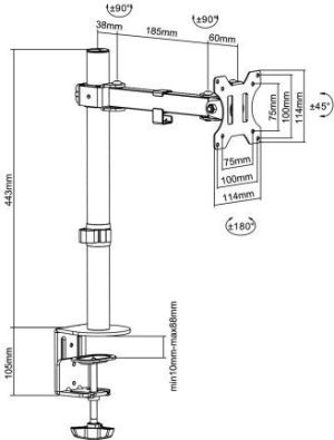 Maclean Uchwyt biurkowy na monitor 13" - 32" (MC-752) 3