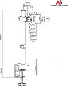 Maclean Uchwyt biurkowy na monitor 13" - 32" (MC-751) 2