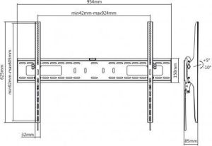Maclean Uchwyt ścienny MC-750 60'' - 100'' 2