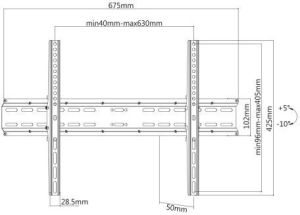 Maclean Uchwyt ścienny MC-749 37'' - 70'' 2