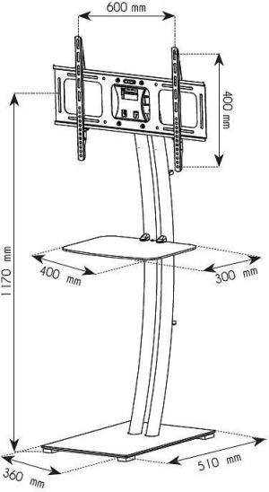 Techly Stojak podłogowy ICA-TR14 32'' - 70'' 3