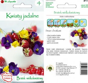 Legutko Kwiaty jadalne Bratek Stokrotka Nagietek Chaber Nasturcja 2