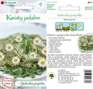 Legutko Kwiaty jadalne Bratek Stokrotka Nagietek Chaber Nasturcja 6