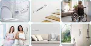 ER4 2x UCHWYT ŁAZIENKOWY PROSTY PORĘCZ WANNOWA NIERDZEWNY 6