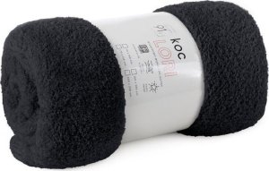 Design 91 Koc jednokolorowy flano KLORI 200X220 czarny 4
