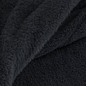 Design 91 Koc jednokolorowy flano KLORI 200X220 czarny 6