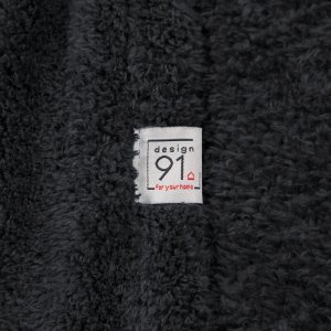 Design 91 Koc jednokolorowy flano KLORI 200X220 czarny 7