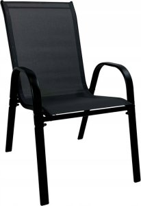 kontrast Zestaw mebli ogrodowych Marbella ławka 4 części czarny 5