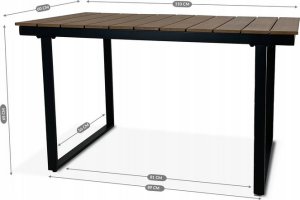 kontrast Modułowy zestaw mebli ogrodowych technorattan CUBA 4 cześci 4os. czarny 5