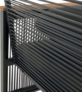 kontrast Modułowy zestaw mebli ogrodowych technorattan CUBA 4 cześci 4os. czarny 6