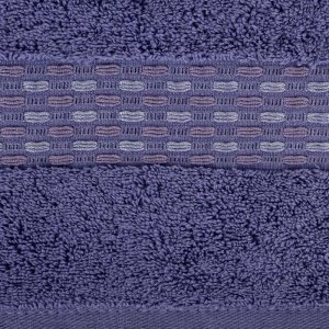 Eurofirany Ręcznik bawełniany z żakardową bordiurą RIVA 70X140 fioletowy 3