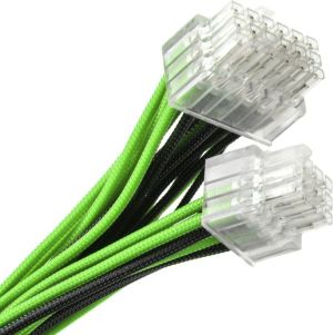 Super Flower Zestaw kabli, Czarno-zielony (SF-1000CS-BKGR) 2