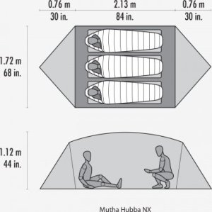 Namiot turystyczny MSR Trivietė palapinė Mutha Hubba NX 6