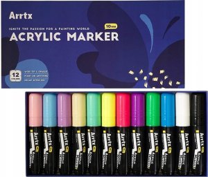 ARRTX Akriliniai markeriai - flomasteriai ARRTX, 12 spalvų 2