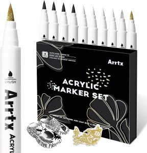 ARRTX Profesionalūs akriliniai markeriai - flomasteriai ARRTX, 4 spalvų 10vnt. 2