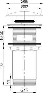 Omnires Dugno vožtuvas baltos spalvos Omnires A706BP 2