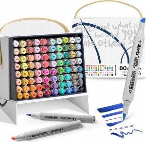 ARRTX Dwustronne markery - flamastry 80 kolorów 3