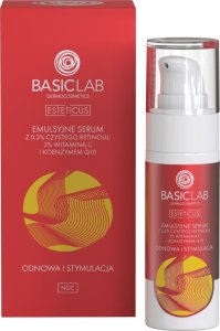 Basiclab BasicLab, Esteticus, Emulsyjne serum z 0,3% czystego retinolu, 3% witaminą C i koenzymem Q10, 30 ml 1