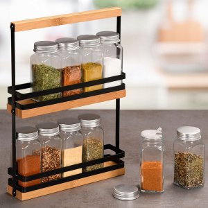 Kesper Organizer na przyprawy, szklane pojemniczki 100 ml 2