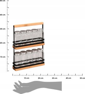 Kesper Organizer na przyprawy, szklane pojemniczki 100 ml 3