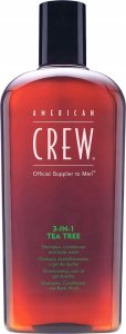 American Crew American Crew, 3-In-1 Tea Tree, Tea Tree Oil, Hair Shampoo, Conditioner & Shower Gel 3-In-1, For Moisturizing, 250 ml For Men 1