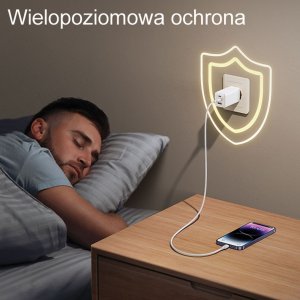 Ładowarka Usams USAMS CC180 65W PD QC USB A+C+C 14