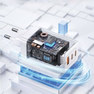 Ładowarka Usams USAMS CC180 65W PD QC USB A+C+C 15