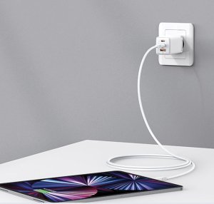 Ładowarka Usams USAMS CC180 65W PD QC USB A+C+C 6