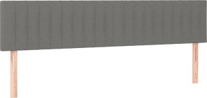 vidaXL Łóżko kontynentalne z materacem, ciemnoszare, 120x190cm tkanina 7