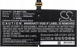 Cameron Sino Akumulator Bateria Typu Dynr01 G3hta027h Do Microsoft Surface 4 Pro 4 1724 / Cs-mis172sl 3