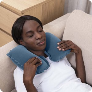 Bestway Poduszka podróżna flokowana rogal 2 kolory 46 x 28 cm Bestway 67006 niebieski 11