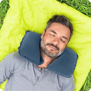 Bestway Poduszka podróżna flokowana rogal 2 kolory 46 x 28 cm Bestway 67006 niebieski 3