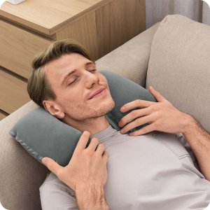 Bestway Poduszka podróżna flokowana rogal 2 kolory 46 x 28 cm Bestway 67006 niebieski 10