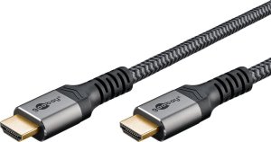 Kabel Goobay Goobay 64993 kabel HDMI 1 m HDMI Typu A (Standard) Szary 1