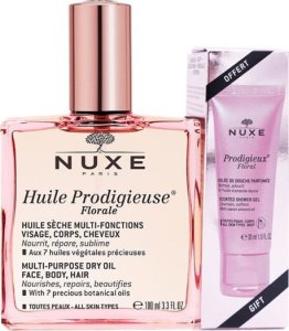 Nuxe Set Nuxe: Huile Prodigieuse Multi-Purpose Floral, Body Oil, For Face, Body & Hair, 100 ml + Prodigieux Floral, Cleansing, Shower Gel, For All Skin Types, 30 ml For Women 1