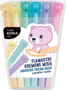Piórnik Derform Flamastry kremowe Misie 6 kolorów Kidea 8