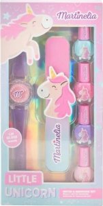 Martinelia Little Unicorn Watch & Manicure Set zestaw uroczy zegarek z błyszczykiem + lakier do paznokci 4szt + pilnik 1